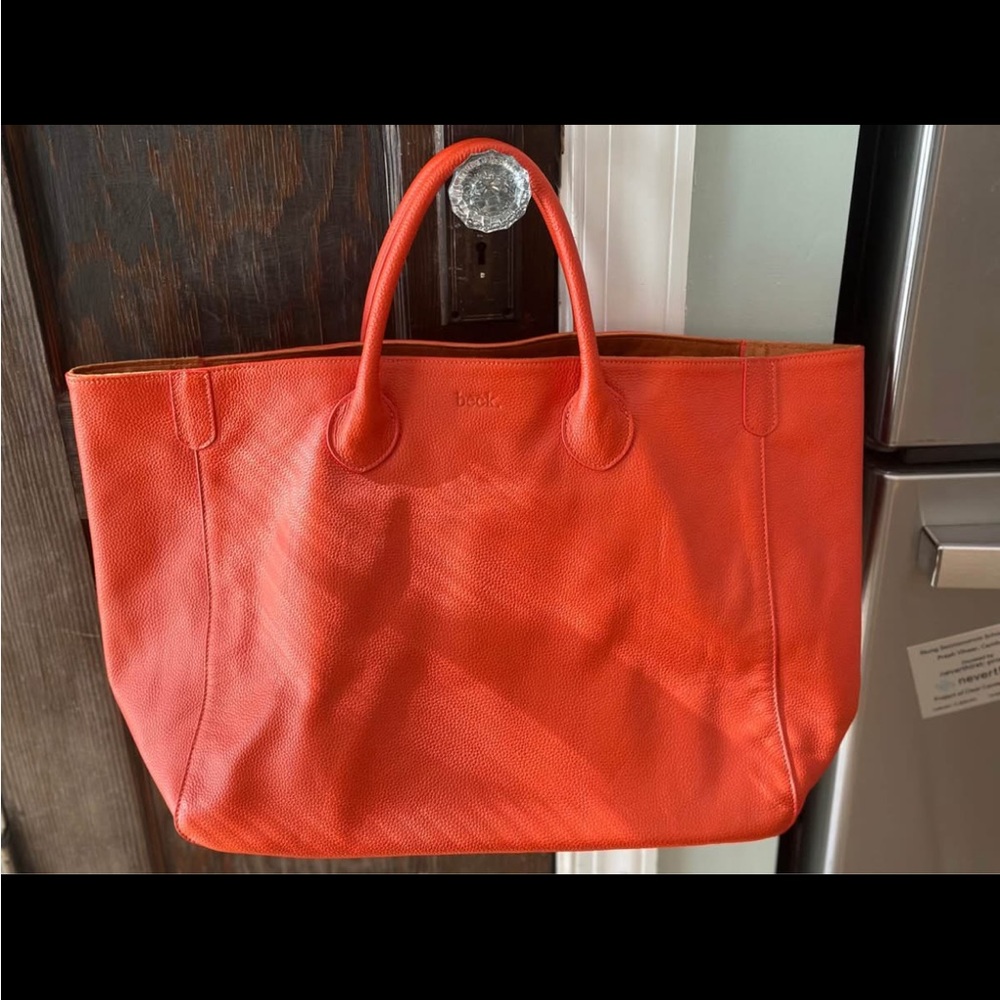 BECK bag Tote large orange Leather
